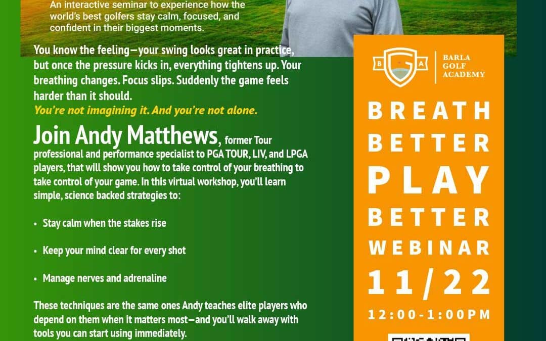 Breathe Better. Play Better. Webinar with Andy Matthews 11/22/25
