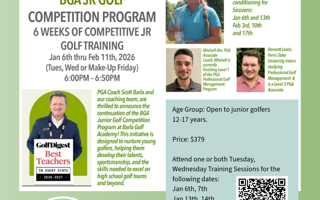 Winter 2026 BGA JR GOLF COMPETITION PROGRAM