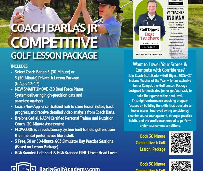 Coach Barla’s NEW Jr. Competitive Golf Lesson Package
