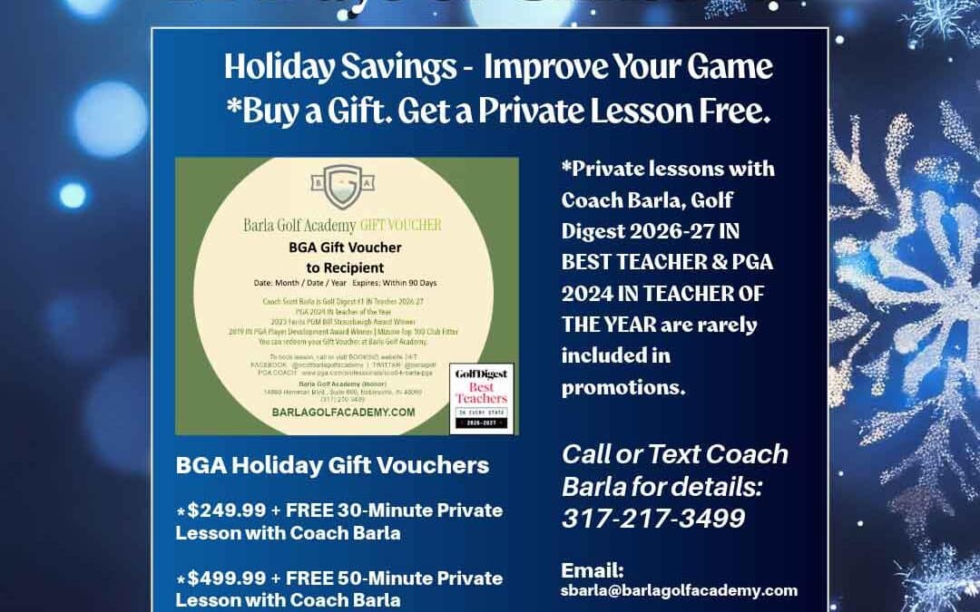 12 Days of Christmas – Buy a Gift. Get a Private Lesson Free.