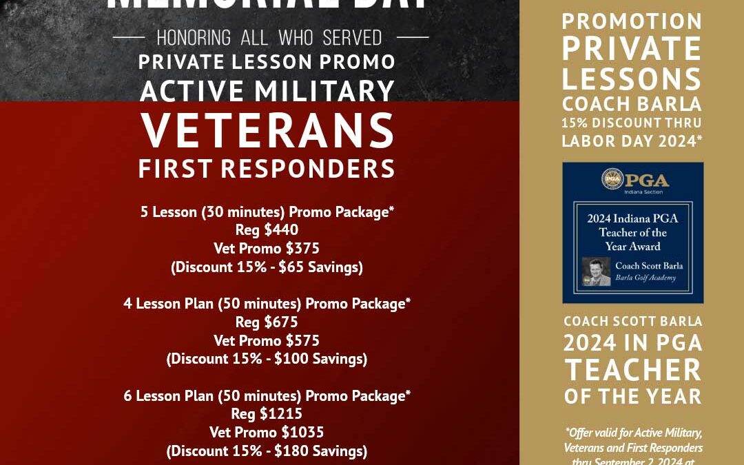 Memorial Day Promotion for Vets & First Reponders