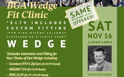 Special BGA Wedge Fitting Clinic Sat Nov 16
