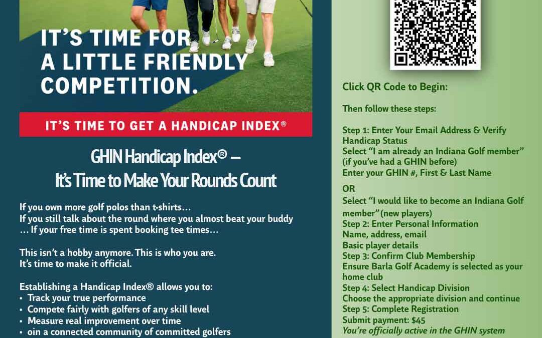 Now Available at BGA: Establish Your Handicap Index®️ (GHIN)