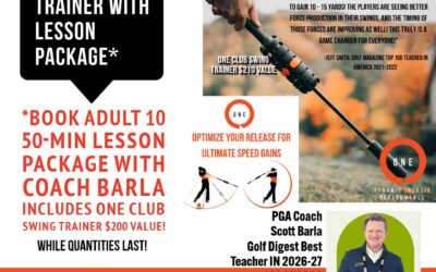 Free ONE Club Swing Trainer with 10 – Lesson Package*